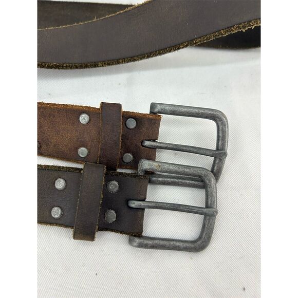 American Eagle Outfitters Men's Brown Leather Belt Bundle of Two Size Large - Picture 2 of 9